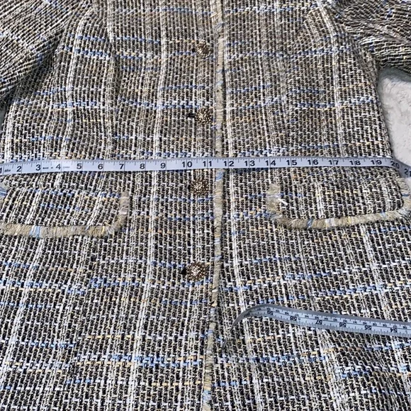 Karl Lagerfeld Paris Tweed long button blazer excellent like new condition 12